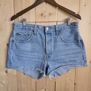 Levi's 501 Cutoff High Rise Denim Shorts Size 31